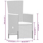 vidaXL Ensemble à manger de jardin avec coussins 7 Pièces Gris