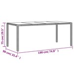 vidaXL Ensemble à manger de jardin avec coussins 7 Pièces rotin et verre