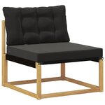 vidaXL Ensemble de canapés d'extérieur 10 pc Blanc et noir