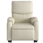 vidaXL Fauteuil inclinable de massage Crème Similicuir