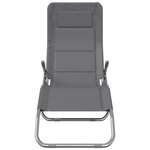 vidaXL Chaises longues pliables lot de 2 gris textilène et acier