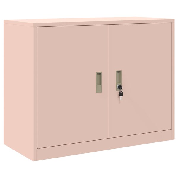 vidaXL Armoire de rangement Rose 90 x 40 x 70 cm Acier