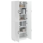 vidaXL Ensemble de Meubles 2 Pièces Blanc brillant Bois d'ingénierie