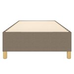 vidaXL Cadre de lit à ressorts taupe 90x200 cm tissu