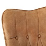 vidaXL Chaise à oreilles Marron Toile