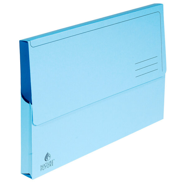 Paquet de 10 chemises à poche Nature Future, en carte jura 220g Bleu pastel EXACOMPTA