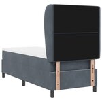 vidaXL Lit à ressorts avec matelas Gris foncé 80 x 200 cm Velours