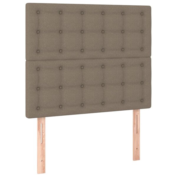 vidaXL Têtes de lit 2 Pièces Taupe 90x5x78/88 cm Tissu