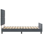vidaXL Cadre de lit avec tête de lit Gris foncé 90 x 190 cm Velours