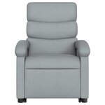 vidaXL Fauteuil inclinable de massage électrique Gris clair Tissu