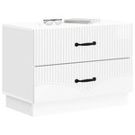 vidaXL Cabinet de chevet Blanc brillant 62 x 34 5 x 44 5 cm