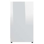 vidaXL Armoire de salle de bain Blanc brillant Bois d'ingénierie