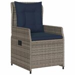 vidaXL Ensemble de salle à manger pour jardin 7 Pièces Gris Poly rotin