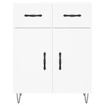 vidaXL Buffet haut Blanc 69 5x34x180 cm Bois d'ingénierie