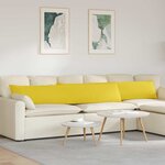 vidaXL Coussins de canapé 2 Pièces Jaune clair 200 x 40 cm tissu