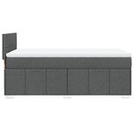 vidaXL Sommier à lattes de lit avec matelas Gris foncé 80x200 cm Tissu
