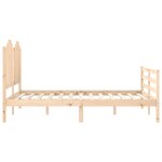 vidaXL Cadre de lit avec tête de lit 140x200 cm bois massif