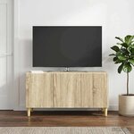 vidaXL Meuble TV Chêne Sonoma 99 x 34 5 x 50 cm Bois d'ingénierie