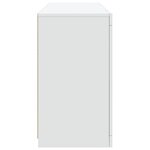 vidaXL Buffet avec lumières LED blanc 123x37x67 cm