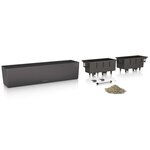 LECHUZA Jardinière Balconera Color 80 ALL-IN-ONE Ardoise 15683