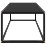 vidaXL Table basse Noir avec verre noir 120x50x35 cm