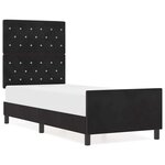 Cadre de lit vidaXL Noir 80x200 cm Velours