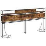 vidaXL Tête de lit de rangement Chêne fumé 200 cm Bois d'ingénierie