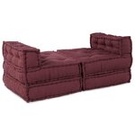 vidaXL Canapé modulaire 4 Pièces Marron 70 x 70 x 56 cm tissu
