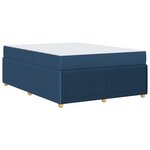 vidaXL Cadre de lit avec matelas Bleu 160 x 200 cm tissu