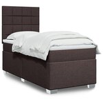 vidaXL Sommier à lattes de lit avec matelas Marron foncé 90x200 cm