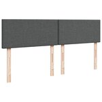 vidaXL Sommier à lattes de lit avec matelas Gris foncé 180x200cm Tissu