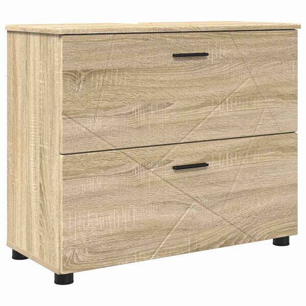 vidaXL Cabinet de salle de bain Chêne Sonoma 76 5 x 35 x 64 cm