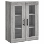 vidaXL Buffet haut Sonoma gris 69 5x34x180 cm Bois d'ingénierie