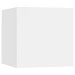 vidaXL Table de chevet Blanc 30 5x30x30 cm Aggloméré