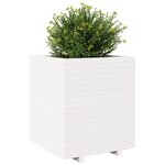 vidaXL Jardinière blanc 60x60x72 5 cm bois de pin massif