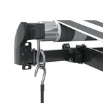 vidaXL Auvent manuel rétractable avec LED anthracite blanc 500x350 cm