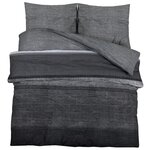 vidaXL Ensemble de housse de couette gris foncé 220x240 cm Coton