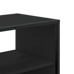 vidaXL Meuble TV noir 60x31x39 5 cm bois d'ingénierie et métal