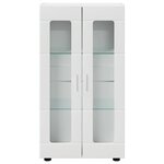 vidaXL Buffet Blanc brillant 55 5 x 29 x 100 cm Bois d'ingénierie