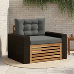vidaXL Sofa de milieu extérieur Bois d'Acacia Massif Naturel