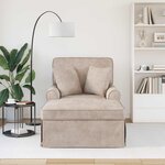 vidaXL Chaise lounge avec jupe Beige 157 x 91 x 91 cm ARES