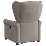 vidaXL Fauteuil inclinable électrique taupe tissu