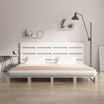 vidaXL Cadre de lit sans matelas blanc 140x190 cm bois de pin massif