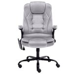 vidaXL Chaise de bureau de massage Gris clair Velours