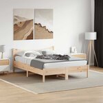 vidaXL Cadre de lit sans matelas 135x190 cm bois de pin massif