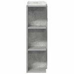 vidaXL Armoire à miroir de bain Gris béton 80x20 5x64 cm Aggloméré