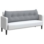 vidaXL Coussin de Dos Gris clair 160 x 24 x 50 cm tissu