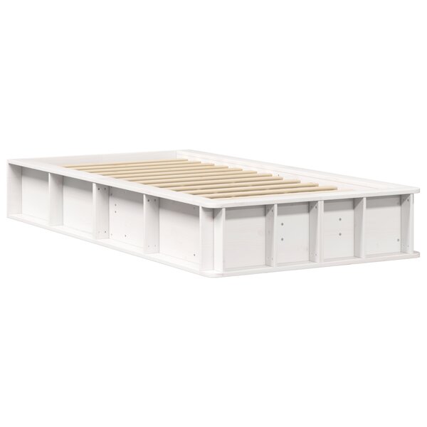 vidaXL Cadre de lit avec stockage Blanc 90 x 200 cm Bois composite
