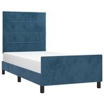 vidaXL Cadre de lit sans matelas bleu foncé 80x200 cm velours