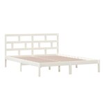vidaXL Cadre de lit Blanc Bois de pin massif 160x200 cm